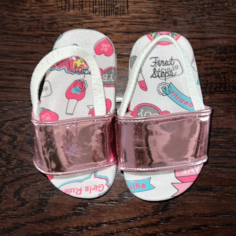 First Steps Flip Flops Girls Size 3